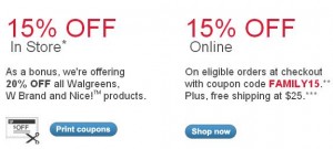 walgreens friends and family discount
