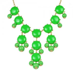 green bubble necklace