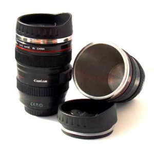 camera lens coffee mug