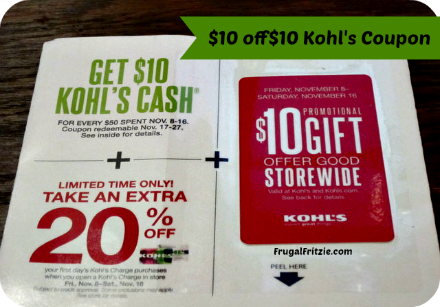 10 kohls coupon