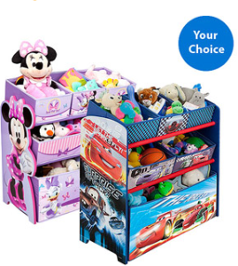 multi-bin toy organizer