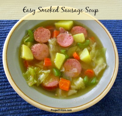 smoked sausage cabbage soup