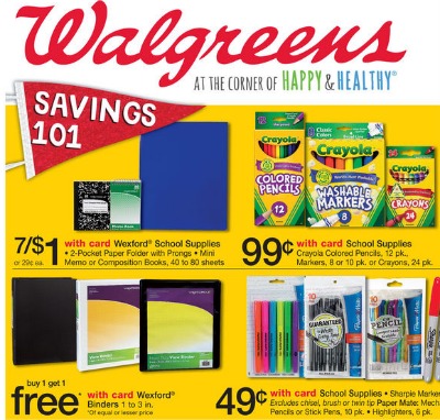 Walgreens Back to School Deals Matchups