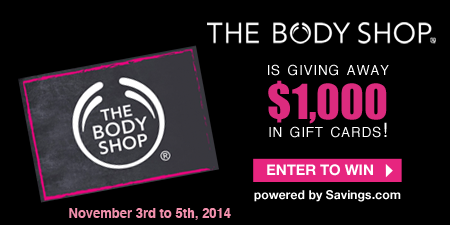 Body Shop Giveaway