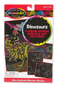 dinousaur scratch art