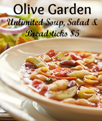 Olive Garden Coupon Unlimited Soup Salad