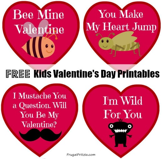 Free Kids Valentine's Day Cards Printables