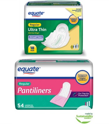 Equate Pads  or Pantiliners Coupon 