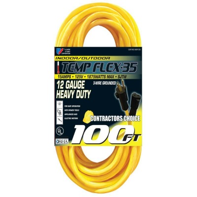 100 Foot 12-Gauge Outdoor Extension Cord