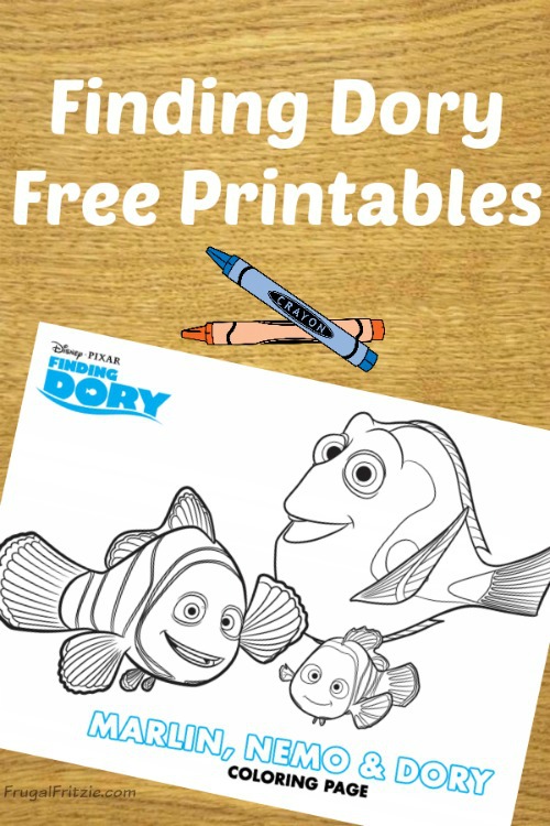 Finding Dory Coloring Sheets 