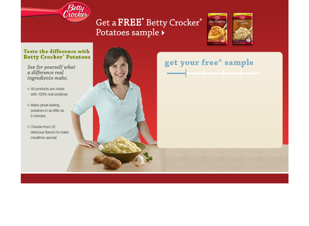 Free Sample Betty Crocker Potatoes