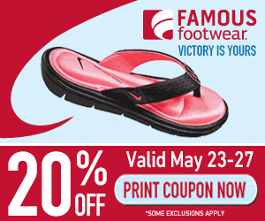 Famous Footwear Printable Coupon: 20% off Entire purchase In-Store