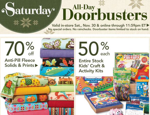 JoAnn Doorbusters: $2 Tees, Loom Bands, American Girl + FREE Shipping